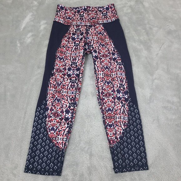 Athleta High Rise Indigo Shores Chauranga Capri Leggins Sz XXS - Picture 1 of 8